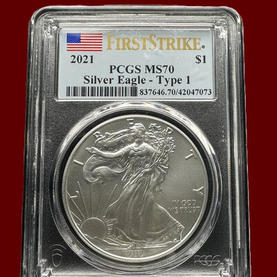 2021 First Strike Silver Eagle type 1 PCGS MS70