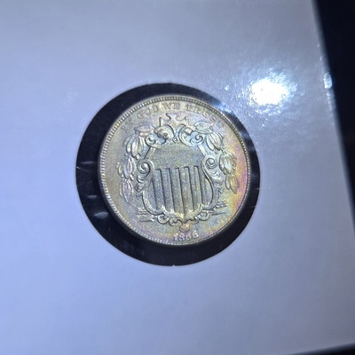 1866 With Rays 5c Shield Nickel