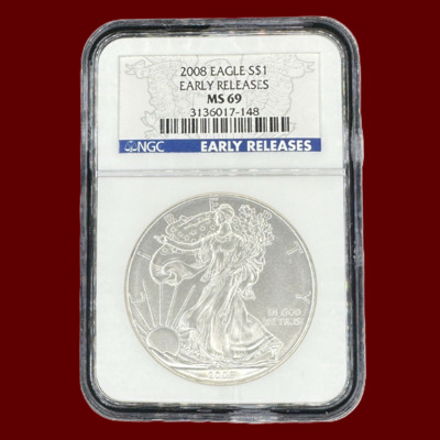 2008 Silver Eagle Early Releases MS69