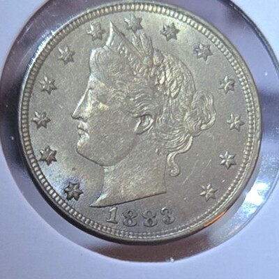 1883 No Cents Liberty Nickel Ms61
